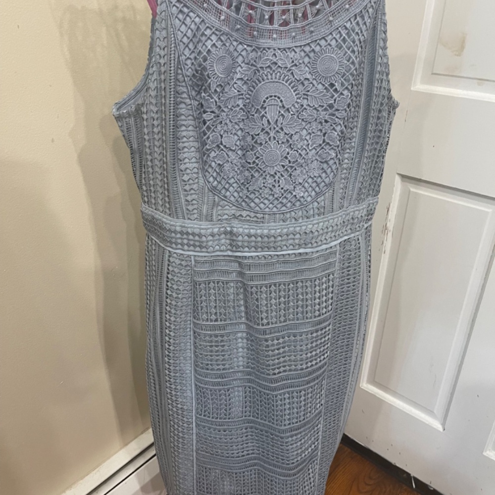 Anthropologie Dylan Lace Mini Dress Black SZ 16 - Picture 3 of 4